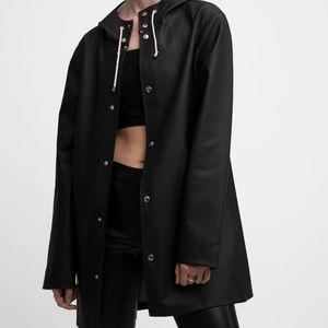 Stutterheim black raincoat